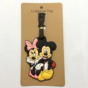 Disney Mickey and Minnie Mouse Luggage Tag - Pink and Yellow